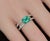 Metal Certified Natural 1.84cts Emerald & Diamond 18k White Gold Double Shank Ring, Size 6.5 For Sale - Image 7 of 13