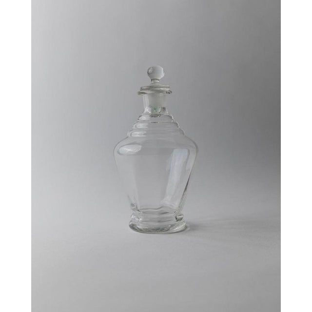 Vintage Blue and Clear Murano Glass Decanters with Stoppers, 1950s, Set of 3 For Sale - Image 5 of 11