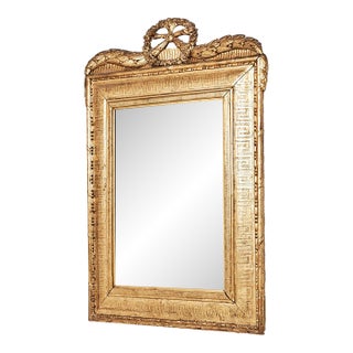 Greek Key Neoclassical Bronzed Wood Mirror 18th- Century For Sale