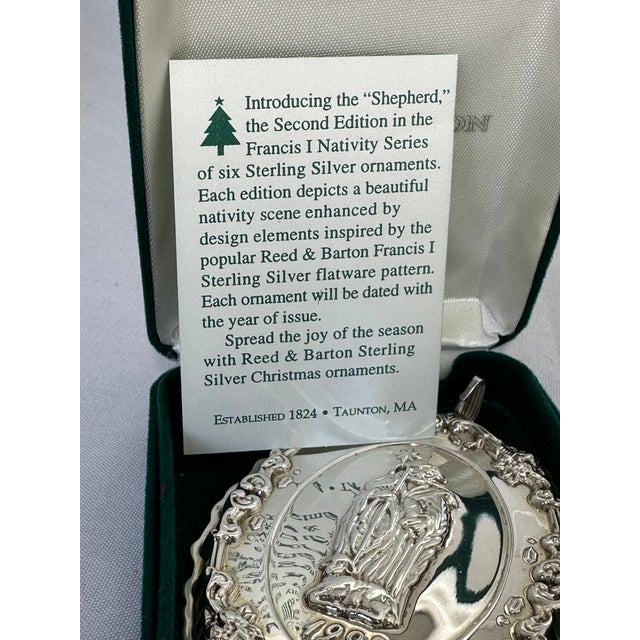 Renaissance Sterling Christmas Ornament by Reed & Barton, Francis 1 Nativity Shepherd, 1998 For Sale - Image 3 of 5