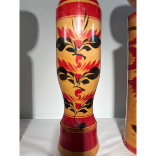 1970s 20th Century Traditional Monumental Kokeshi Dolls, Tōhoku, Japan, Set of 3 For Sale - Image 5 of 18