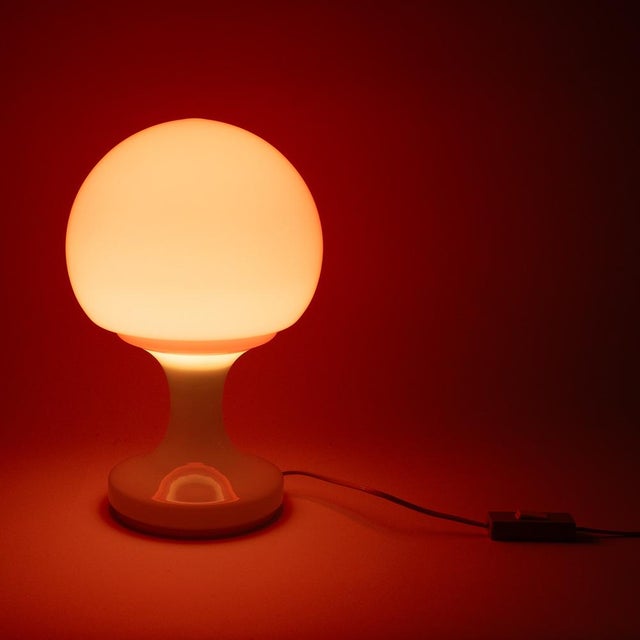 Glass table lamp, probably designed in the 1970s by Štěpán Tabery for the company Osvětlovací sklo Valašské Meziříčí. The...