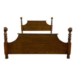 Vintage Queen Size Cannonball Poster Bed For Sale