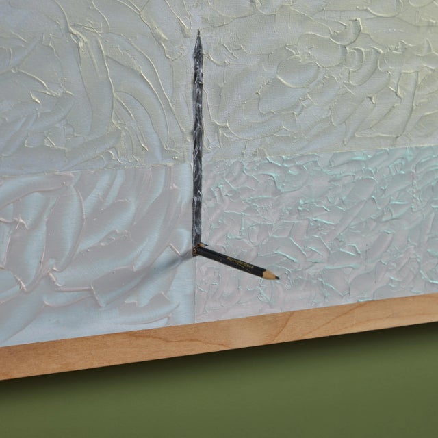 Wood Bob Matheny Abstract Painting With Pencil For Sale - Image 7 of 12