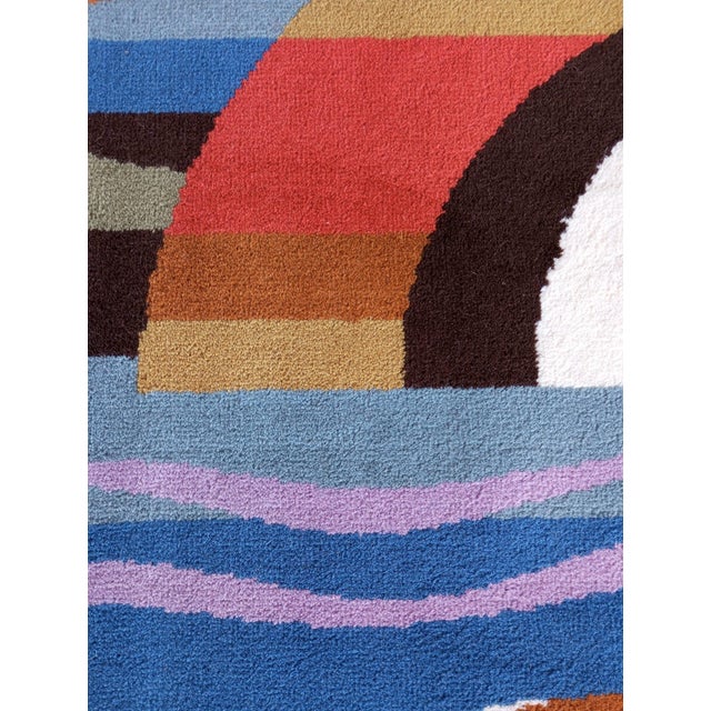 1970s Wool Sun Rug, Italy, 1970s For Sale - Image 5 of 14