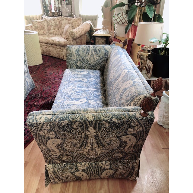 1970s Vintage Blue and White Down Stuffed Baker Sofas a Pair Chairish