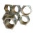 Vintage Mexican Alpaca Abalone Inlay Napkin Rings Set of 8 For Sale