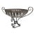 Vintage Wrought Iron Leaf Form Pedestal Centerpiece Bowl For Sale