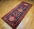 Vintage Persian Hamadan Gallery Rug, Hand-Knotted Wool, Geometric Bird Motifs Design, Navy & Red, 5x11 For Sale - Image 10 of 17