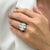Antique Art Deco Platinum CTW Old Cut Diamond & Emerald Dinner Cocktail Ring, Size 8 For Sale - Image 9 of 9