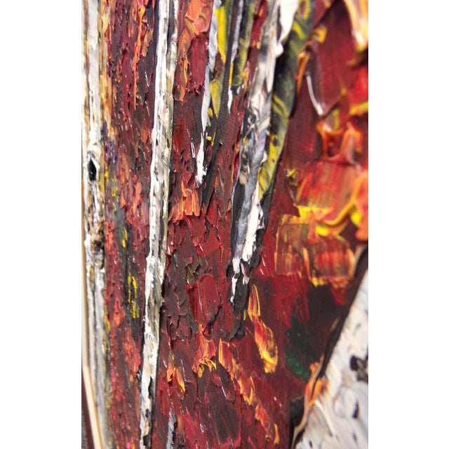 2000 - 2009 Maya Eventov Aspen Trees Original Acrylic Painting on Canvas Custom Framed Art For Sale - Image 5 of 6