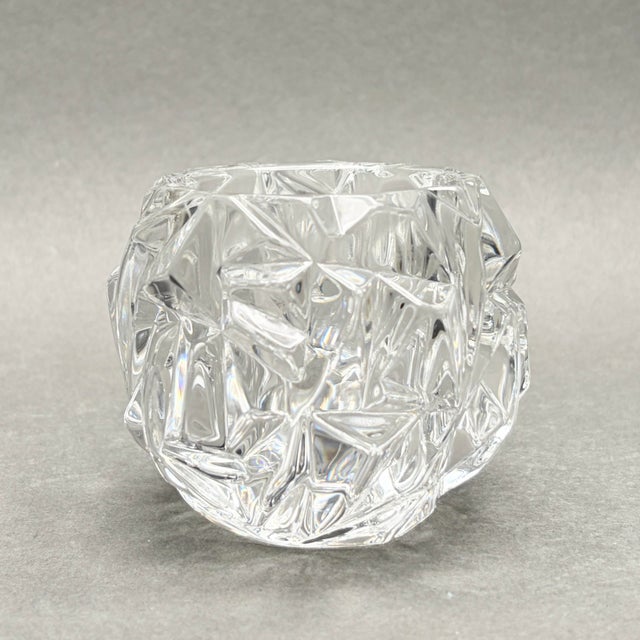 Tiffany and Co. Vintage Tiffany & Co. Rock Cut Clear Crystal Votive Candle Holder For Sale - Image 4 of 7