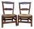Mid 20th Century French Oak and Rush Armchairs, Set of 2 For Sale