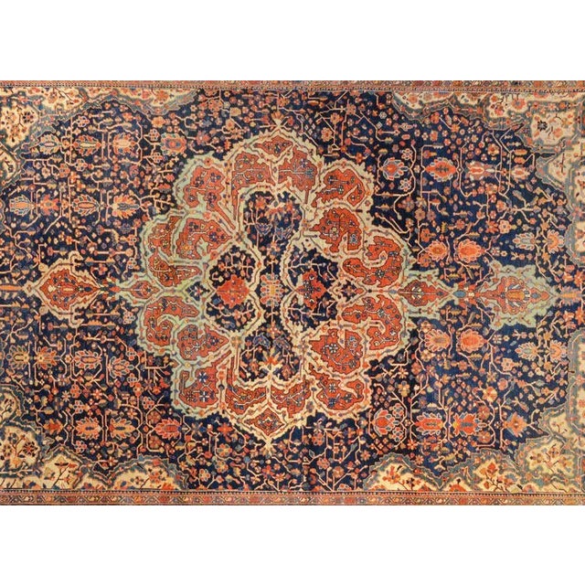 Persian Early 20th Century Sarouk Farahan Rug For Sale - Image 3 of 10