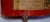 French Midcentury Red Footed Tole Tin Waste Basket With Decoupage Print For Sale - Image 3 of 13