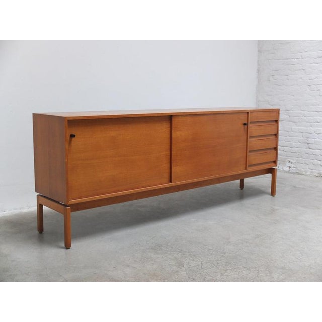 Walnut Abstracta Sideboard by Jos De Mey for Van Den Berghe-Pauvers, 1960s For Sale - Image 3 of 17