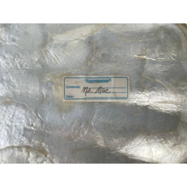 Mid 20th Century Natural Capiz Shell Appetizer Serving Tray Bowls - Set of 3 For Sale - Image 10 of 12