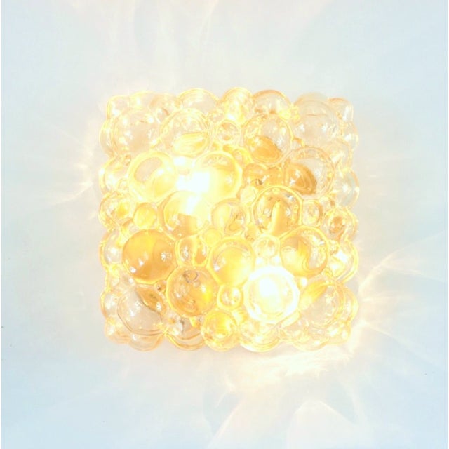 Amber 1960s Amber Bubble Glass Flush Mount by Helena Tynell for Limburg For Sale - Image 8 of 11
