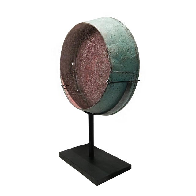 Metal Indonesian Gong on Stand, Mid-20th Century For Sale - Image 7 of 13