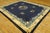 Textile Incredible Navy Background and Special Central Floral Antique Chinese Peking Rug For Sale - Image 7 of 12