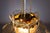 Swedish Pendant with Glass Leaf Shades and Center Shade in Amber Coloured Glass For Sale - Image 9 of 13