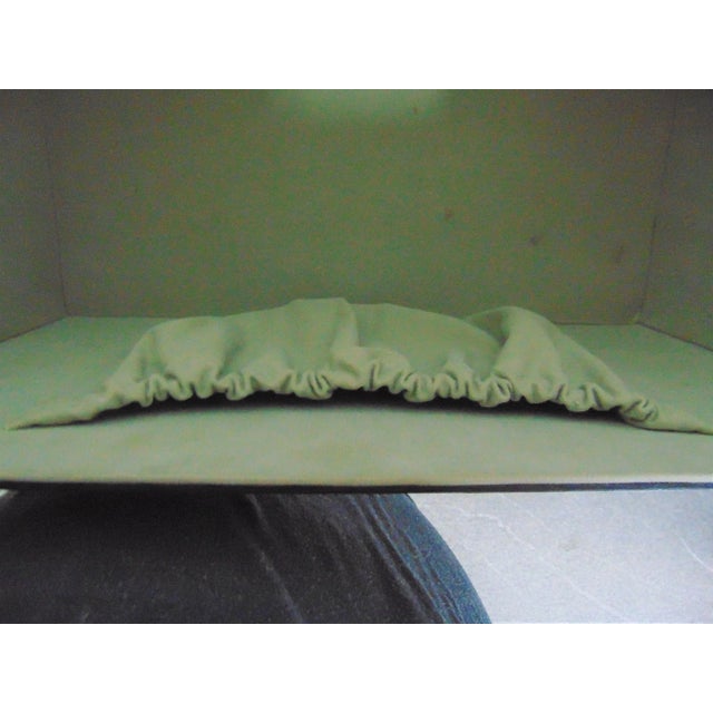 Textile Leather Handmade Lift Top Trunk For Sale - Image 7 of 9