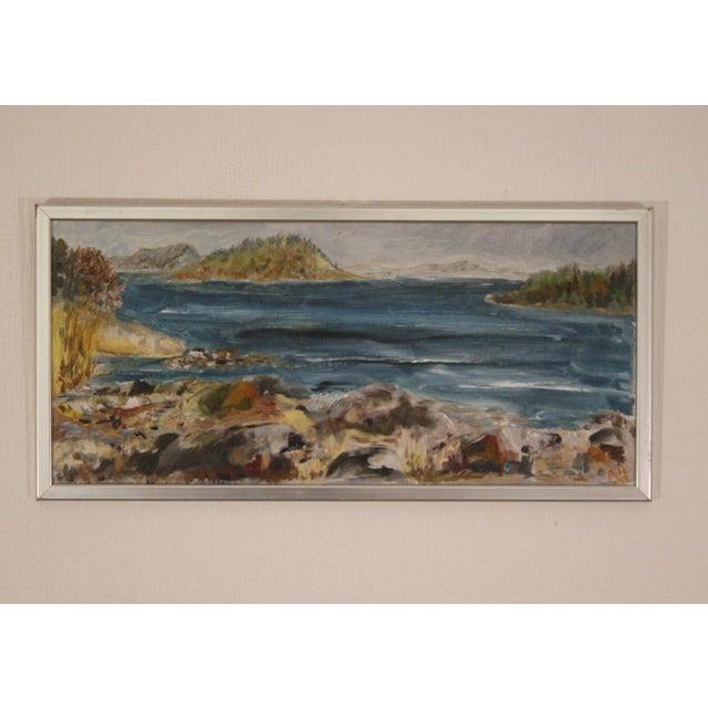 Barbro Herlitz, Islands, 1970s, Oil on Panel, Framed For Sale - Image 10 of 16