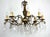 1950s French Brass Crystal Eight-Light Chandelier, 1950s For Sale - Image 5 of 12