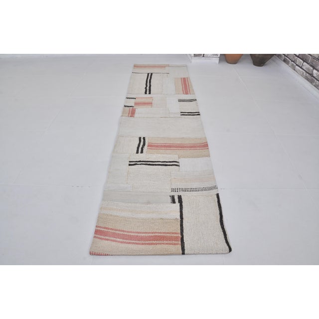 Turkish Vintage Anatolian Hemp Runner Rug For Sale - Image 3 of 10