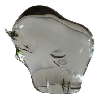 Murano Glass Bull Sculpture by Livio Seguso, 1970s For Sale