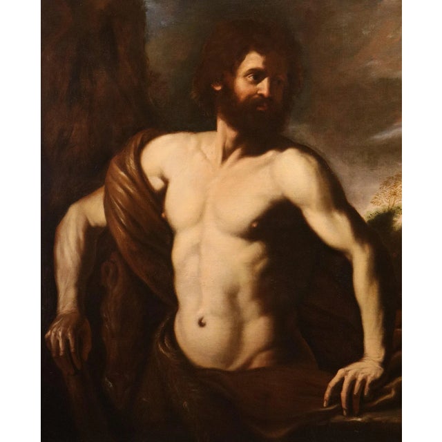 Ercole Guercino / Workshop of Giovanni Francesco Barbieri, Emilian School Mythological Scene, 1650, Oil on Canvas For Sale - Image 7 of 11