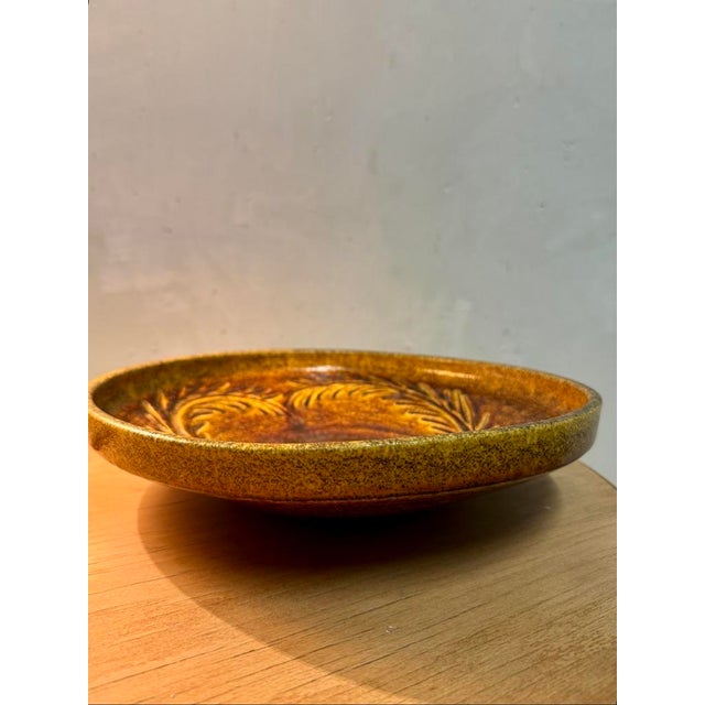Large Vintage French Ceramic Piece from Accolay, 1950, in Flawless conditions. Designed 1950 to 1959 This piece has an...