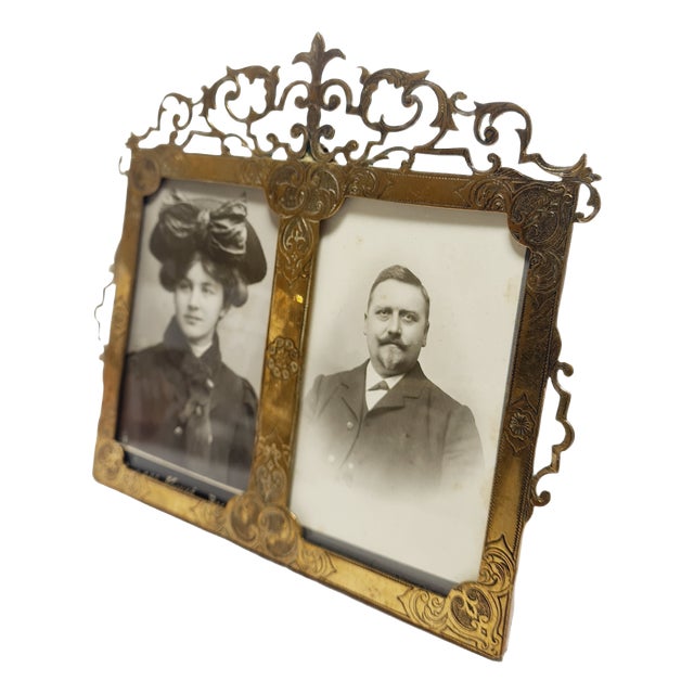 Art Nouveau Diptych Frame, Belgium, 1900s For Sale