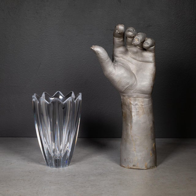 Vintage Orrefors Crystal Fleur Vase, Signed, Sweden For Sale In San Francisco - Image 6 of 6