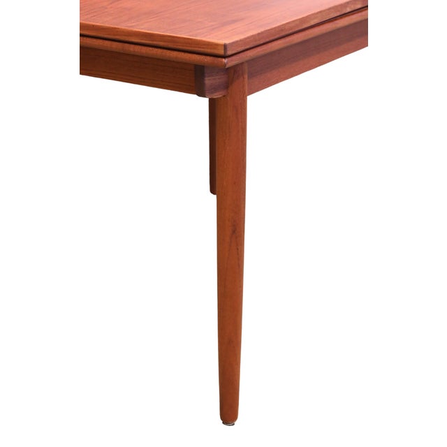 Danish Dining Table in Teak with Double Pull-Out Tops, 1960s For Sale - Image 4 of 18