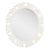 Fleur Home Audubon Bamboo Sticks Oval Mirror in White Dove, 22x27 For Sale