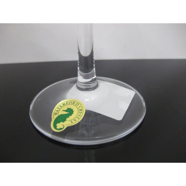 Late 20th Century Waterford Cut Crystal Lismore Encore 7 1/4" White Wine Glass Unused Original Box For Sale - Image 5 of 8