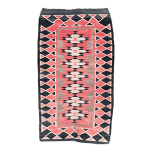 Galerie Shabab Collection Tribal Mid-20th Century Handmade American Navajo Flatwoven Throw Rug