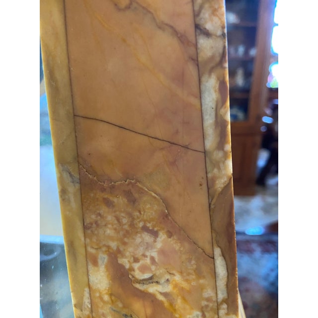 Metal 19th Century Siena Marble Mantel Clock For Sale - Image 7 of 12