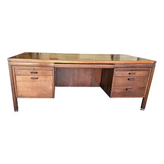 Mid 20th Century Jens Risom Walnut Executive Desk For Sale