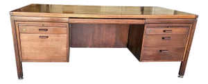 Mid 20th Century Jens Risom Walnut Executive Desk