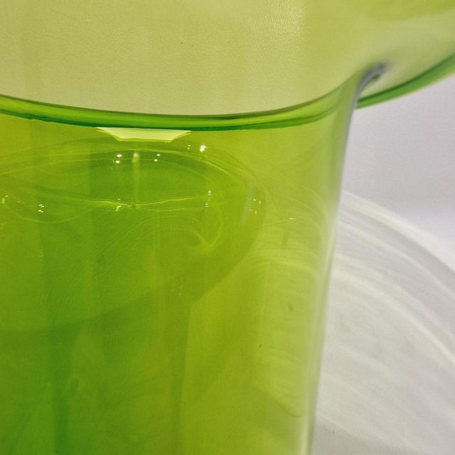 Large Vintage Neon Green Vase from Schott Zwiesel, 1970s For Sale - Image 9 of 15