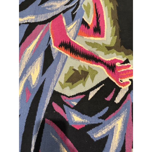 Textile 20th C. Mid-Century Modern Figural Handwoven Tapestry Signed “Schubert” 3'9" X 6'1" For Sale - Image 7 of 10