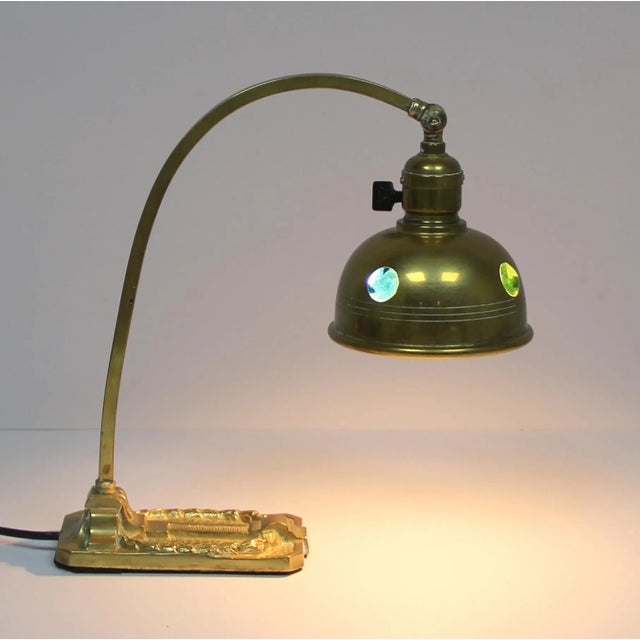 Antique Art Nouveau Table Lamp For Sale - Image 3 of 6