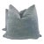Powder Blue Linen Velvet 22" Pillows-A Pair For Sale