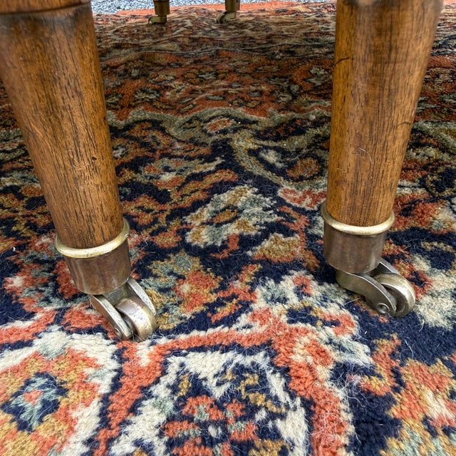 Vintage Hekman Traditional Regency Walnut 2 Drawer Tiered Cane Cut Side Tables - A Pair For Sale - Image 10 of 15