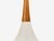 White 1950s American Modern, Large Table Lamps, Porcelain, Walnut, Brass For Sale - Image 8 of 12