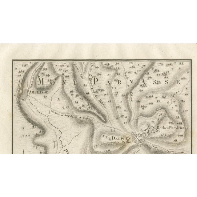 Antique Map of Delphi and Mount Parnassus from Ambroise Tardieu, 1825 For Sale - Image 9 of 10