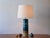 Tall stoneware table lamp by Inger Persson for Rörstrand, Sweden. Manufactured in the 1960s. The lamp is partly glazed...