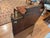 1930s Theodore Alexander Neoclassical Style Exotic Wood and Brass Umbrella Stand/Cabinet With Etched Glass Cabinets for Additional Storage For Sale - Image 9 of 11